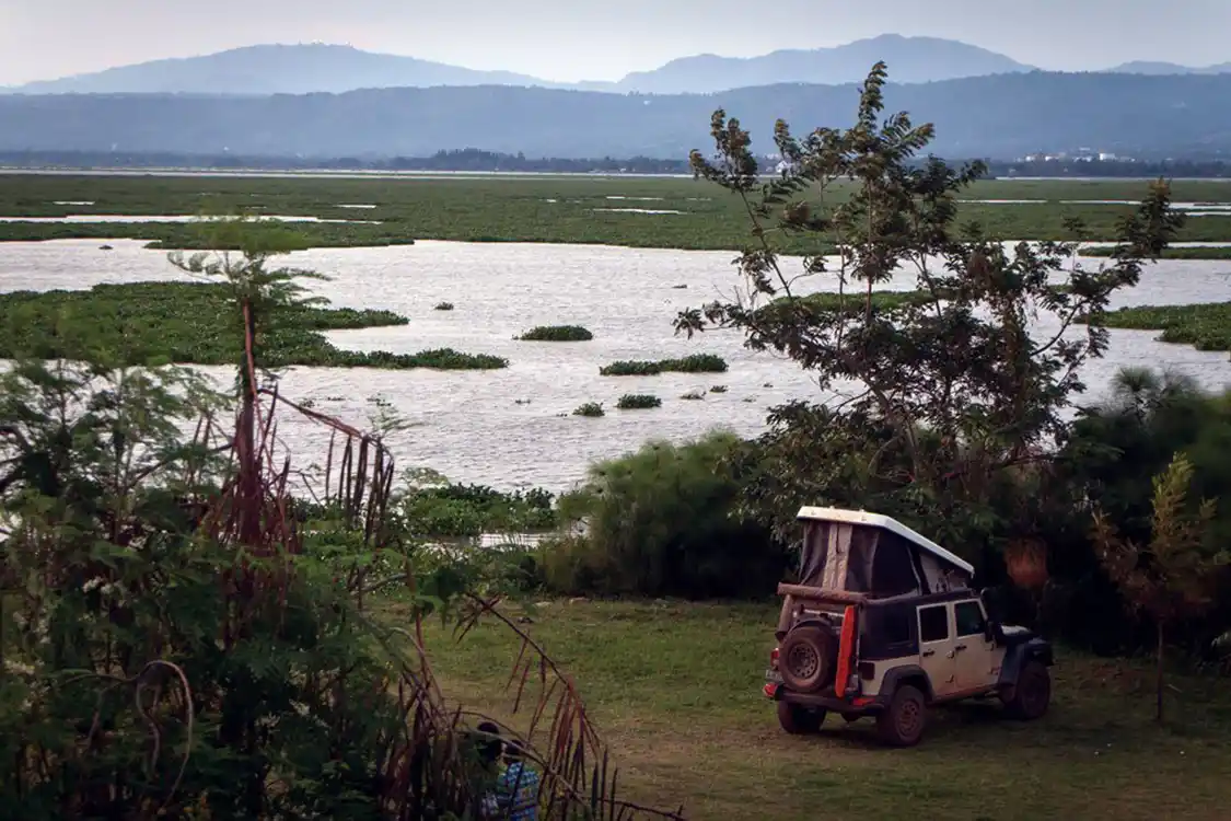 Jeep camping in Kenya