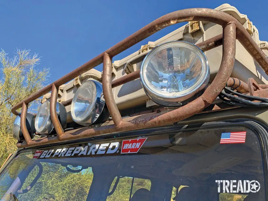 Extra storage and lights up top