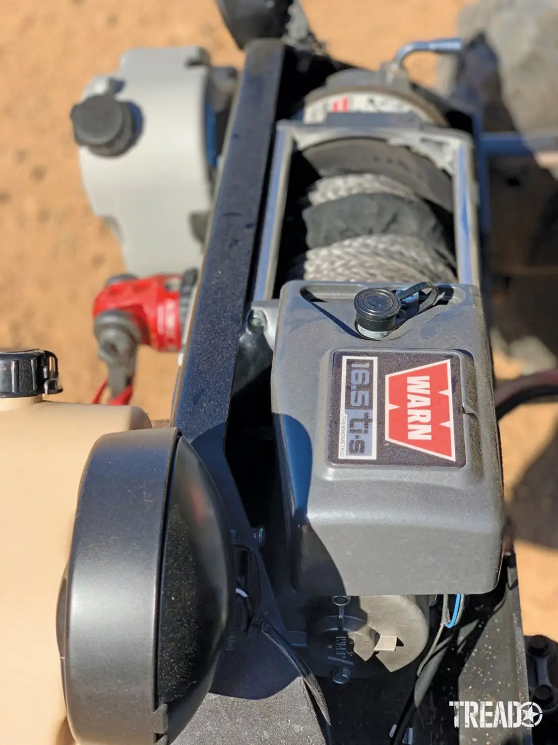 Up front the J1 sports a Warn 16.5TI-S winch