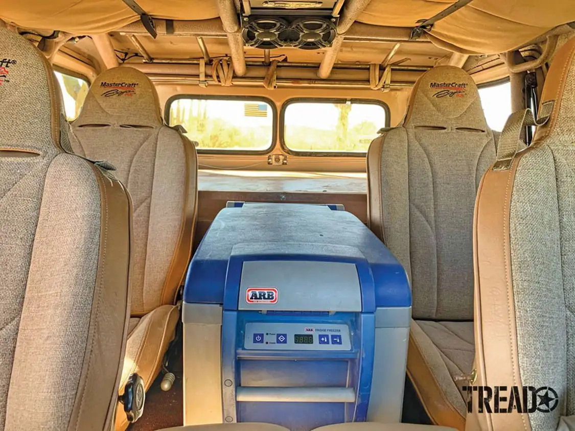 Mastercraft high-back seats, ARB fridge