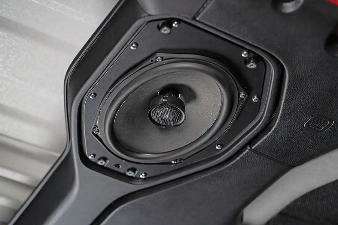 MB Quart: 3.5s upfront and 6x9s in the rear