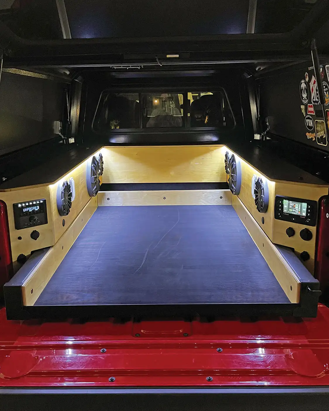 Custom bed with MB Quart Stage 6 system