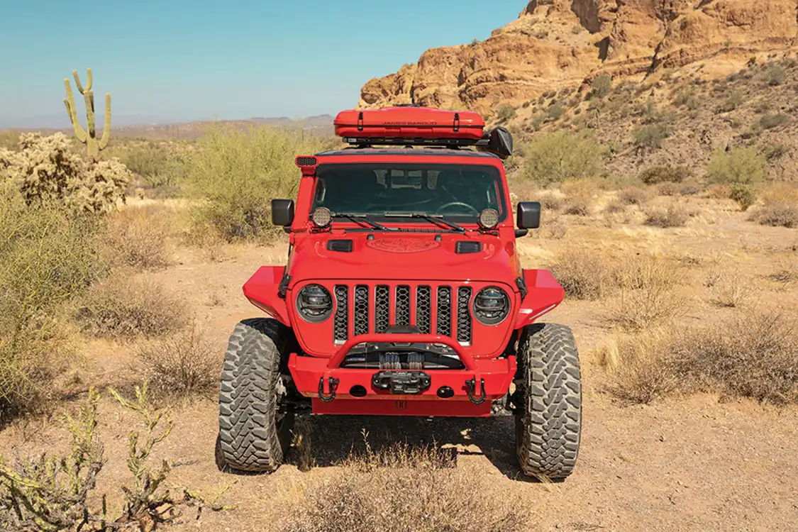 Stock front bumper replaced with a beefy Icon Vehicle Dynamics