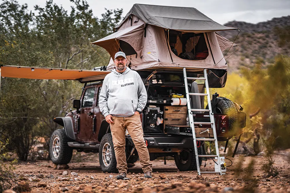 Jeep owner Chris Keller stands proud of his hard work