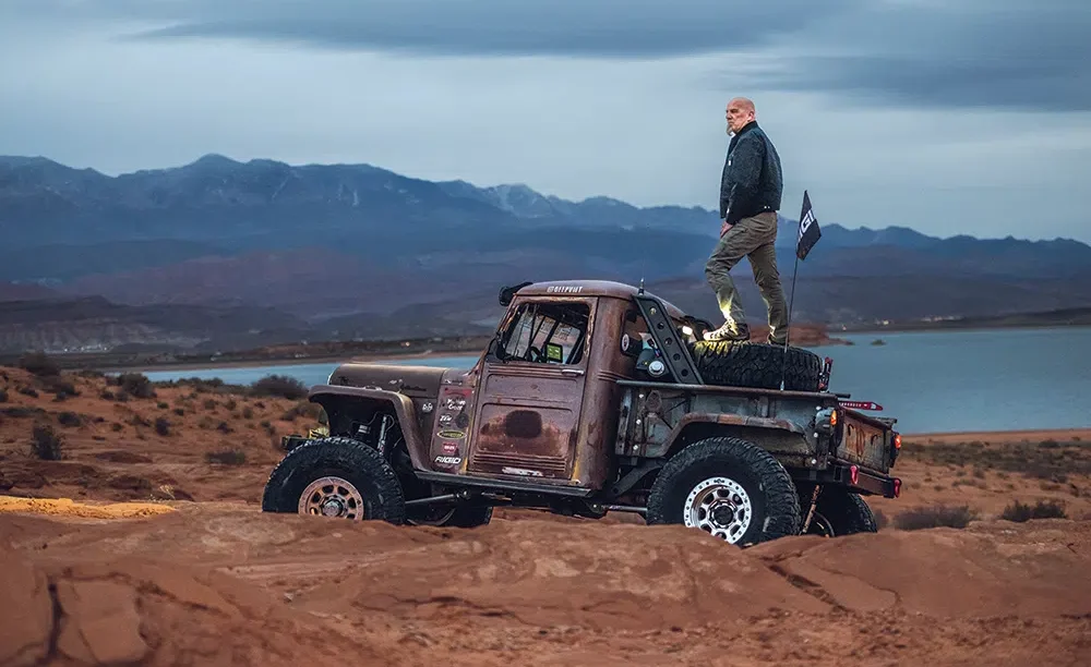 Pat Soffe with His 1956 Jeep Willys Truck
