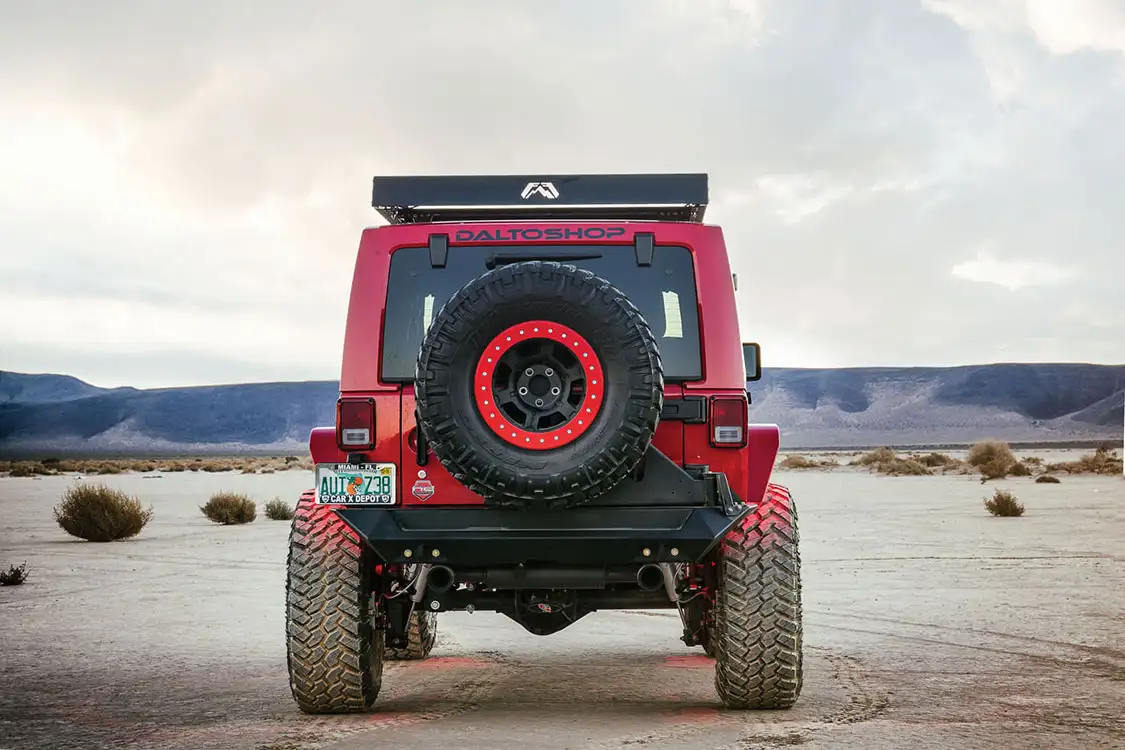 Fab Fours rear bumper, coupled with their off-the-door tire carrier
